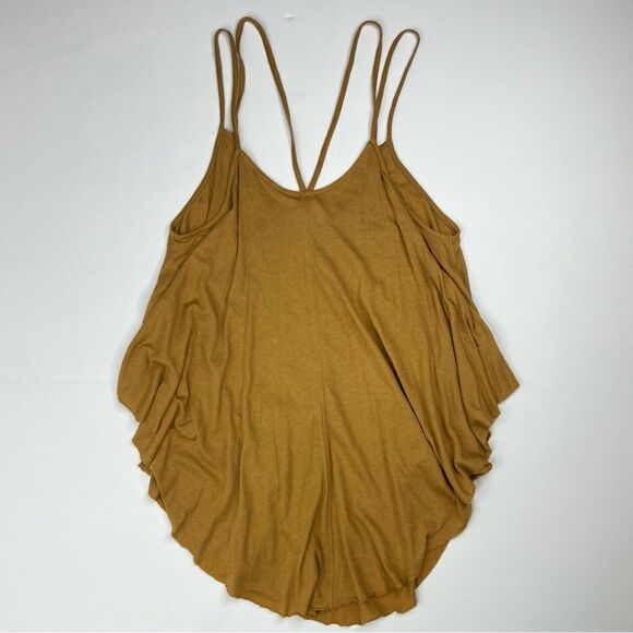 Free People Fantasy Cosmic Triangle Tank Golden Yellow Size XS - Picture 3 of 6